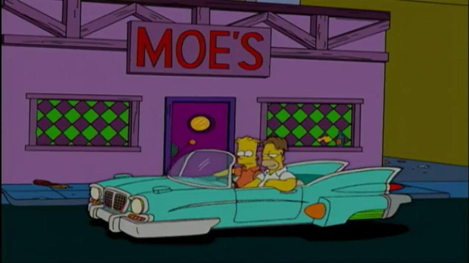 Voiture volante dans Les Simpson. (photo : NEOX)