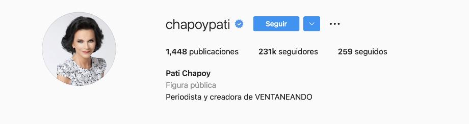 Instagram de Pati Chapoy. (photo : Instagram)