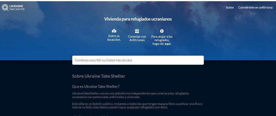 Le site Ukraine Take Shelter met en relation des réfugiés avec des personnes offrant un abri