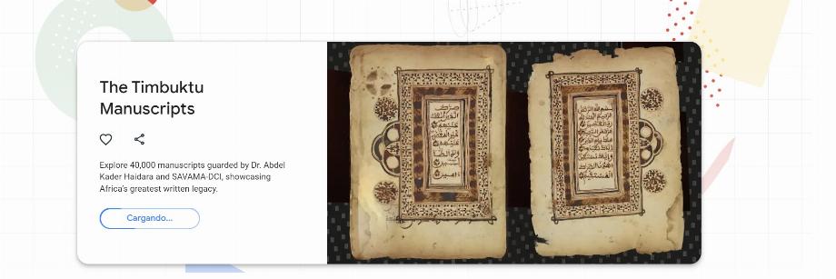 Les manuscrits de Tombouctou sur Google Arts