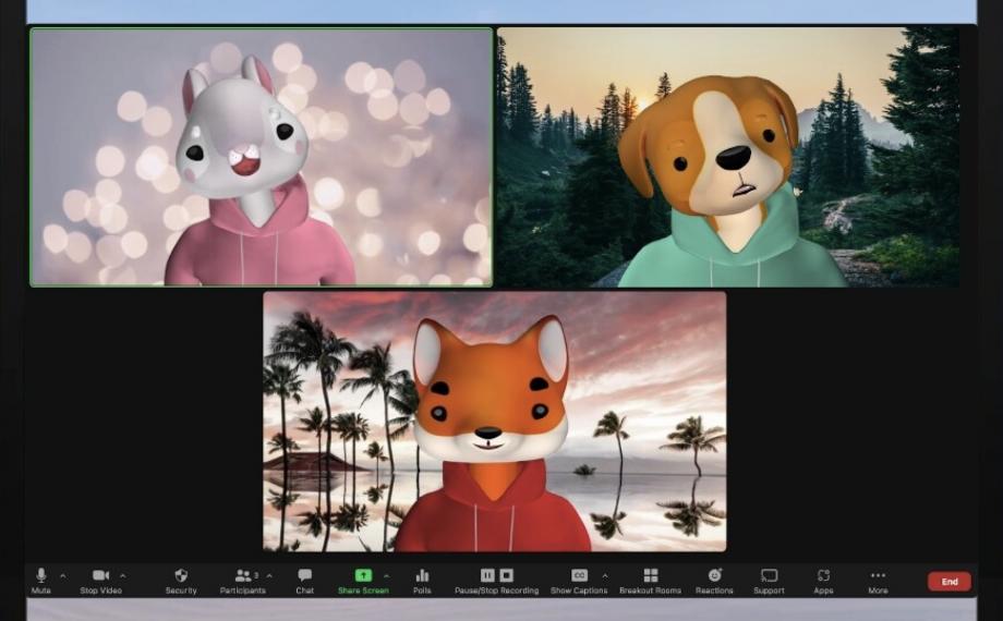 Avatars en zoom. (photo : Hitech Glitz)
