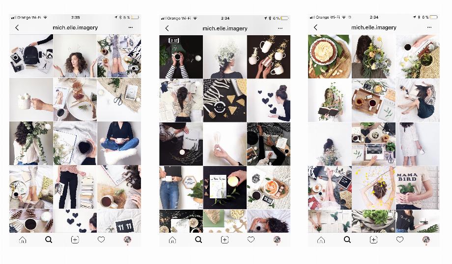 Feed avec de nombreux posts sur Instagram (Photo : Inturea)