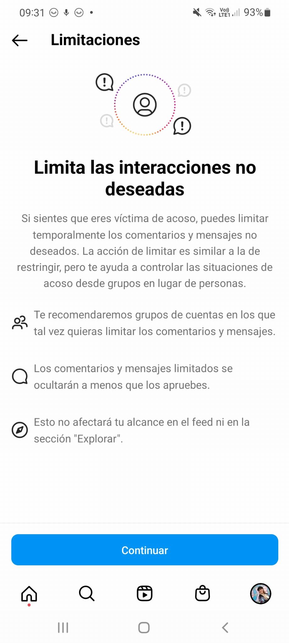 Instagram permet de limiter les interactions indésirables