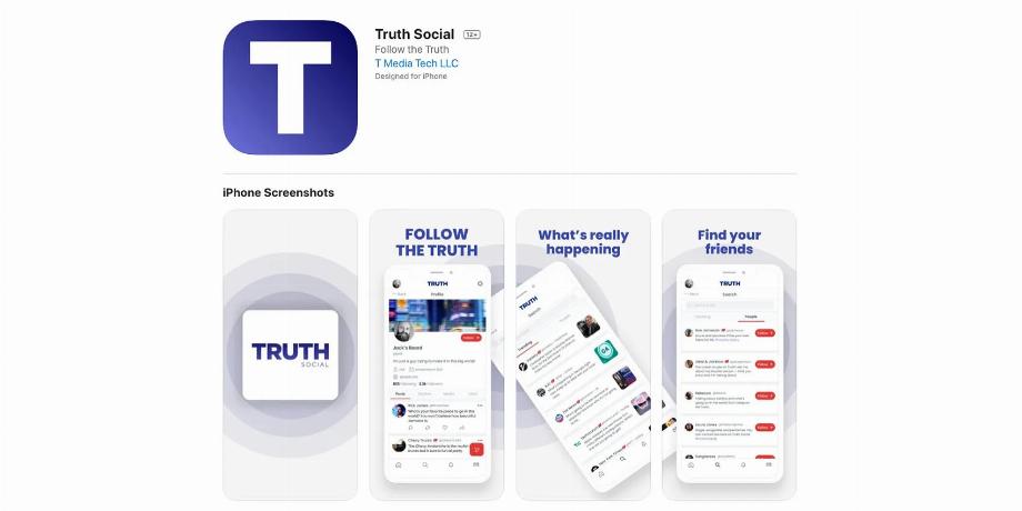 Vérité sociale sur l'App Store. (photo : ENTER.CO)