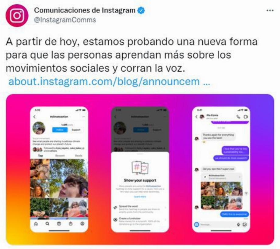 Déclaration officielle d'Instagram. (photo : Twitter/Instagram Communications)