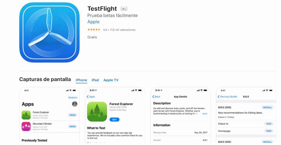 Vol d'essai iOS