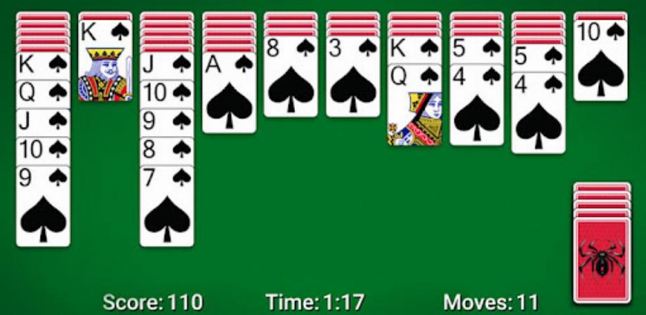 Jeux de cartes solitaires. (photo : regardez comment c'est fait)