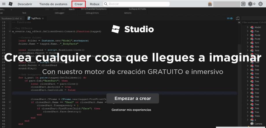 Roblox Studio vous permet de créer des jeux vidéo