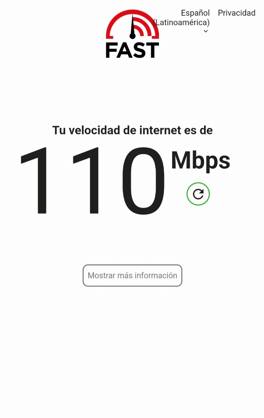 Dans Netflix, vous pouvez vérifier la vitesse d'Internet