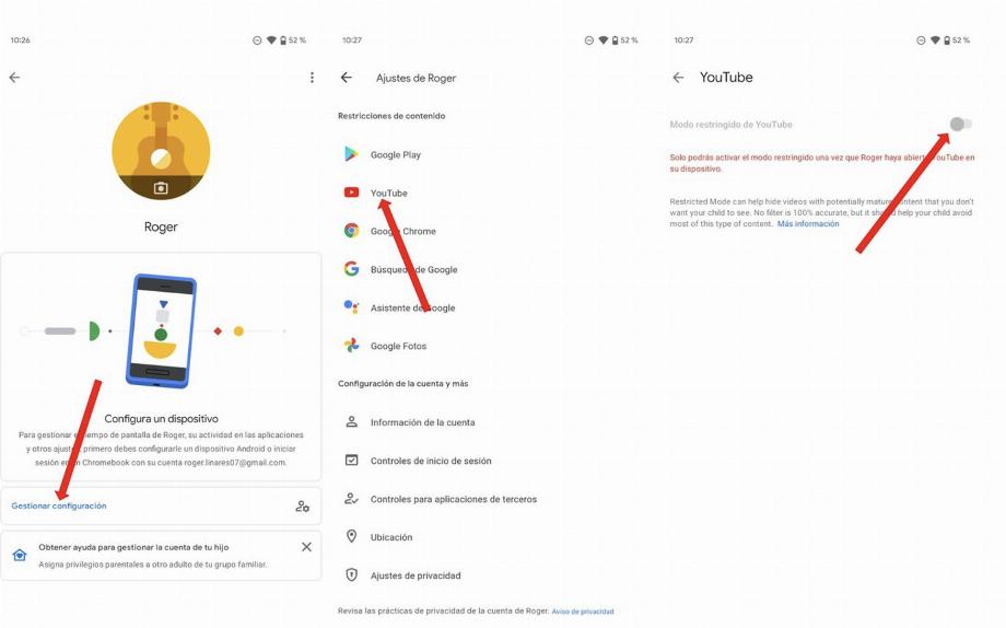 Mode restreint YouTube. (photo : YouTube/José Arana)