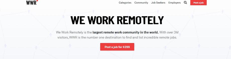 We Work Remotely a de nombreuses opportunités dans le domaine de la conception et des systèmes