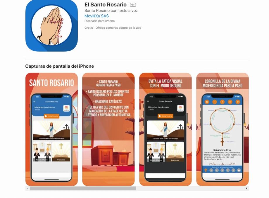 L'application Saint Rosaire sur iOS