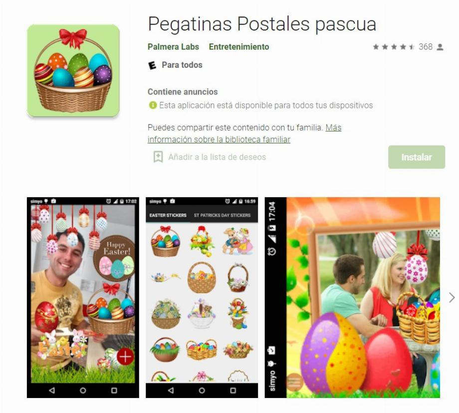 Il y a des images liées à Pâques à assembler avec des photos et faire des cartes postales