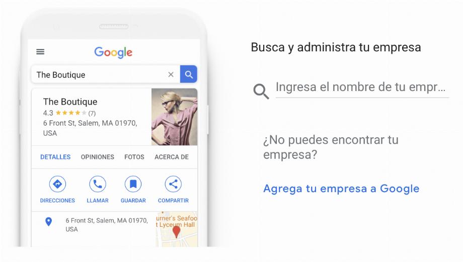 Profil d'entreprise sur Google. (photo : Google)