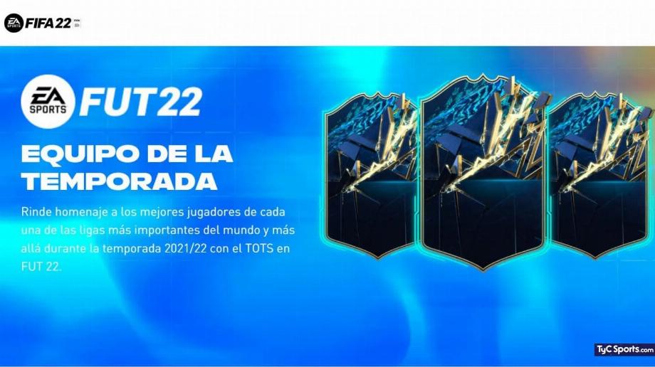 FIFA 22 invite les fans à voter pour la meilleure équipe de la saison. (photo : TyC Sports)
