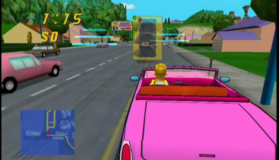 The Simpsons Road Rage est similaire au jeu Crazy Taxi