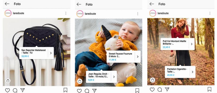 Taguez les produits sur Instagram. (photo : Accès)