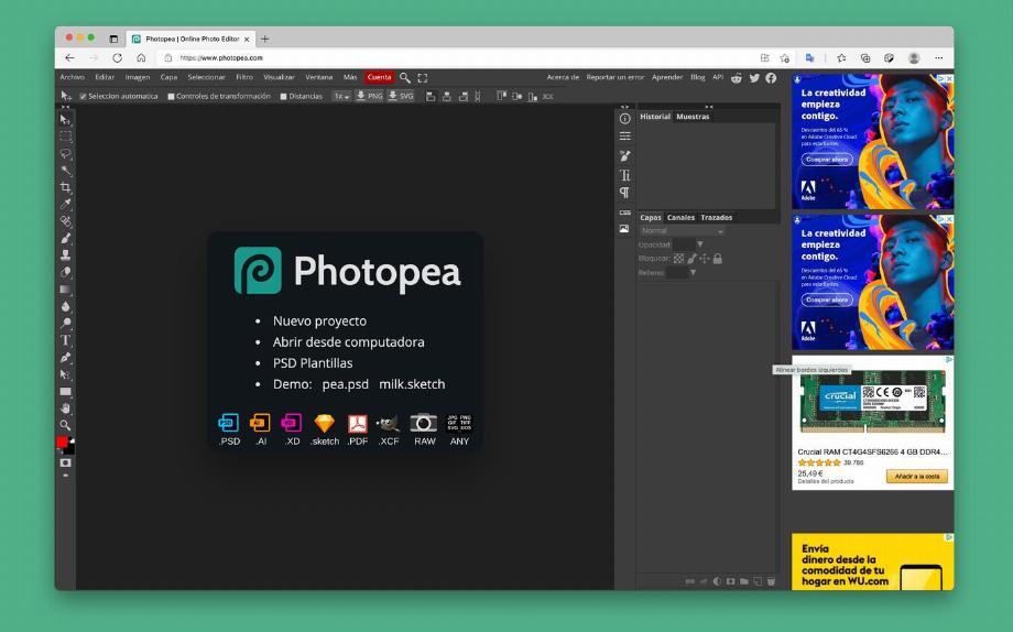 Photopea. (photo : Genbeta)