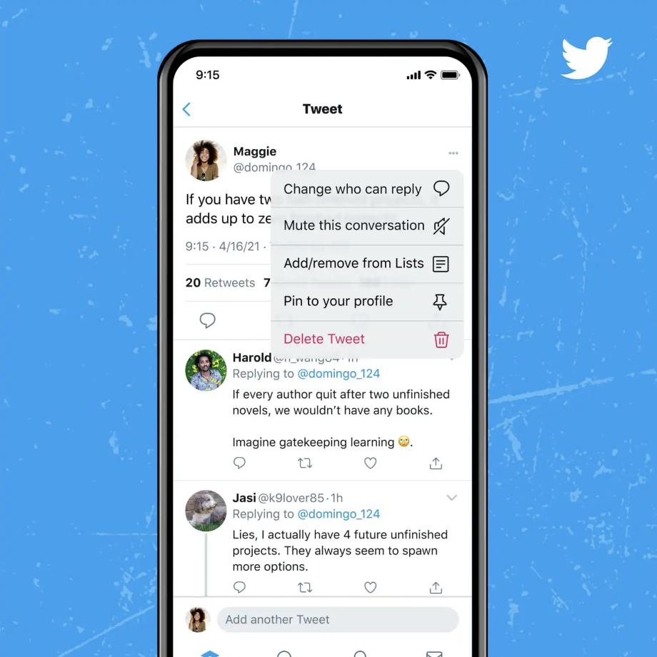 Twitter permet de choisir qui peut répondre à un tweet déjà publié. (photo : Blog Twitter)
