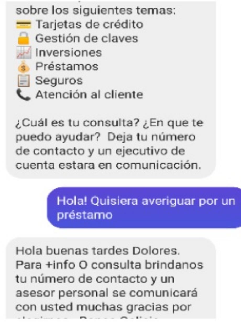 L'utilisateur reçoit un message automatisé pour le faux profil du compte sur Instagram