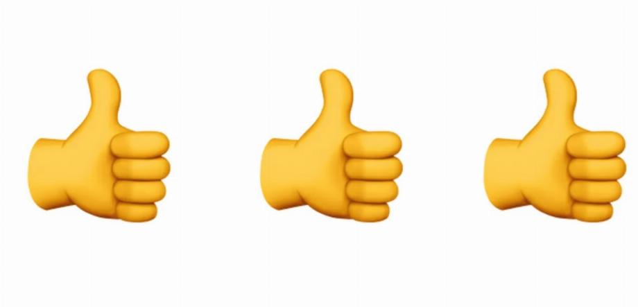 L'emoji pouce levé est généralement plus utilisé par les hommes