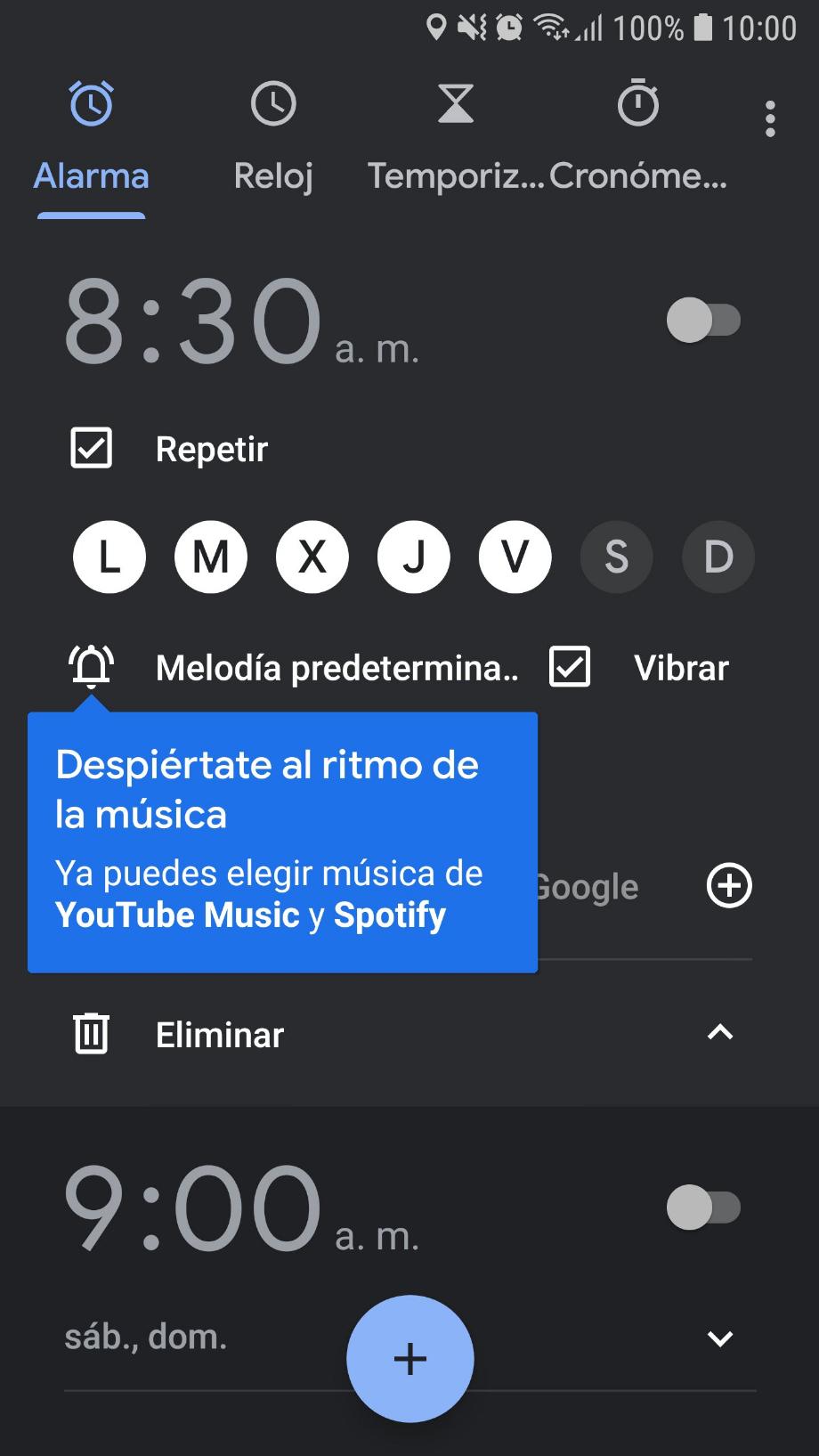 Paramètres Android pour mettre la musique Spotify comme réveil. (photo : chef Android)