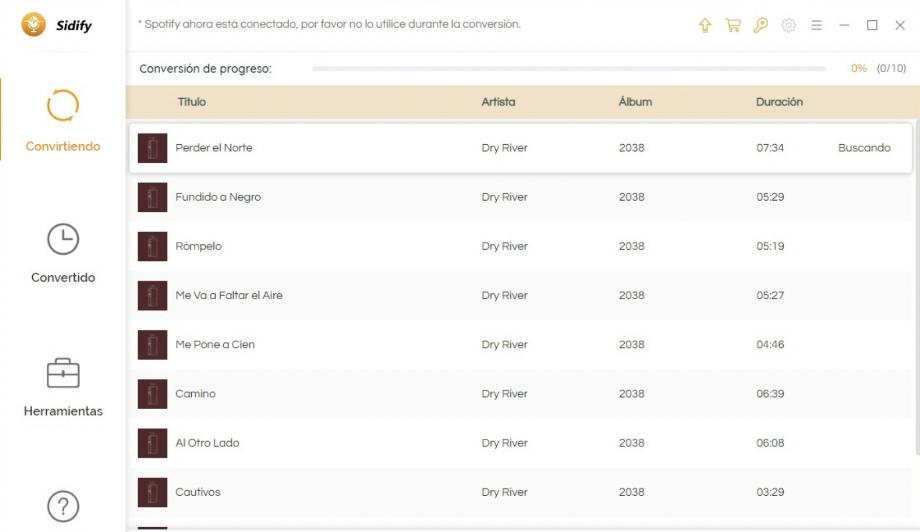 Chansons téléchargées dans Sidify Music Converter. (photo : excrak.com)