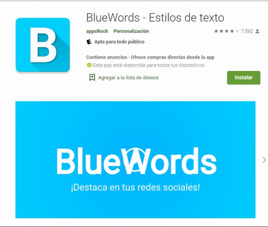 Application BlueWords (Photo : Capture d'écran)