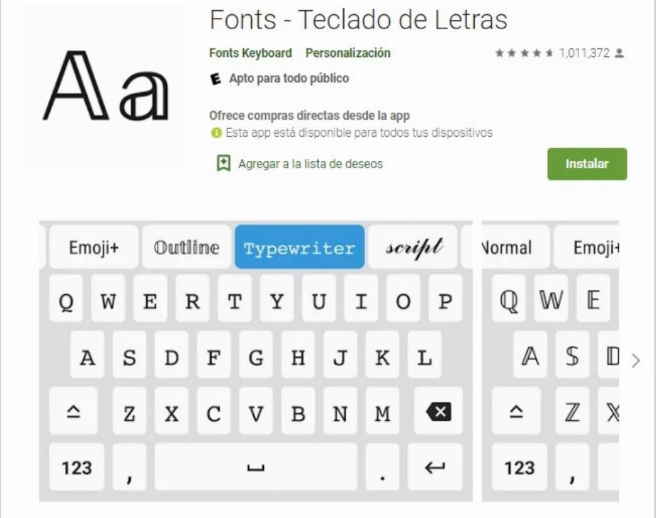 Options de texte des polices (Photo : Capture d'écran)