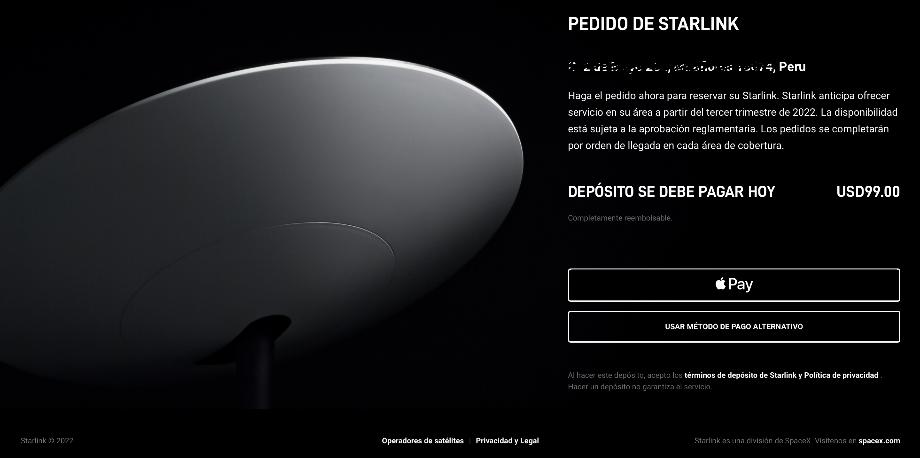 Demande Starlink. (photo : www.starlink.com)