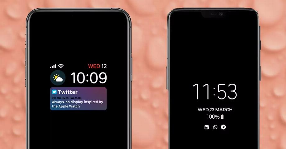 Mode Always On Display activé sur un appareil Android (photo : MovilZone)