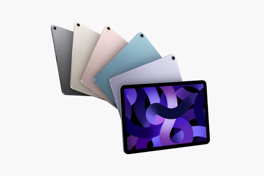 Le nouvel iPad Air de cinquième génération dispose d'un processeur M1 et d'une connectivité 5G en option (Photo : Apple Inc)