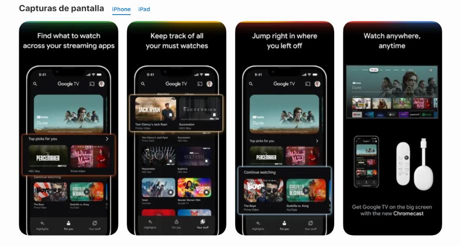 Google TV est disponible pour iOS