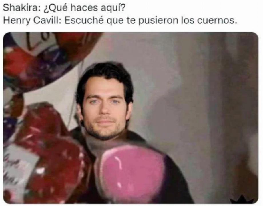 Meme Henry Cavill en tant que prétendant de Shakira