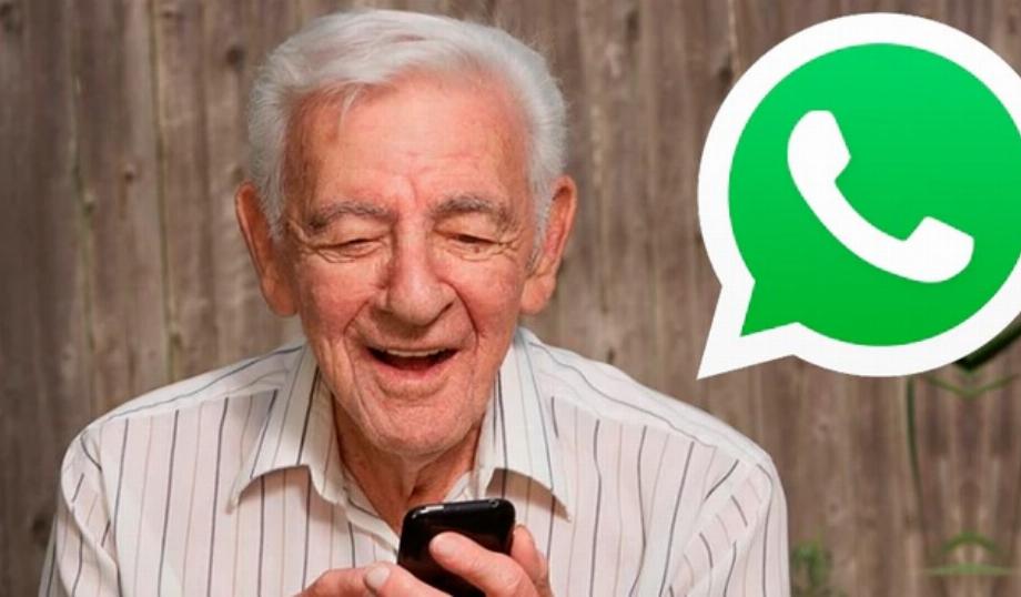 Configurez WhatsApp pour une personne âgée. (photo: Ecausiva)