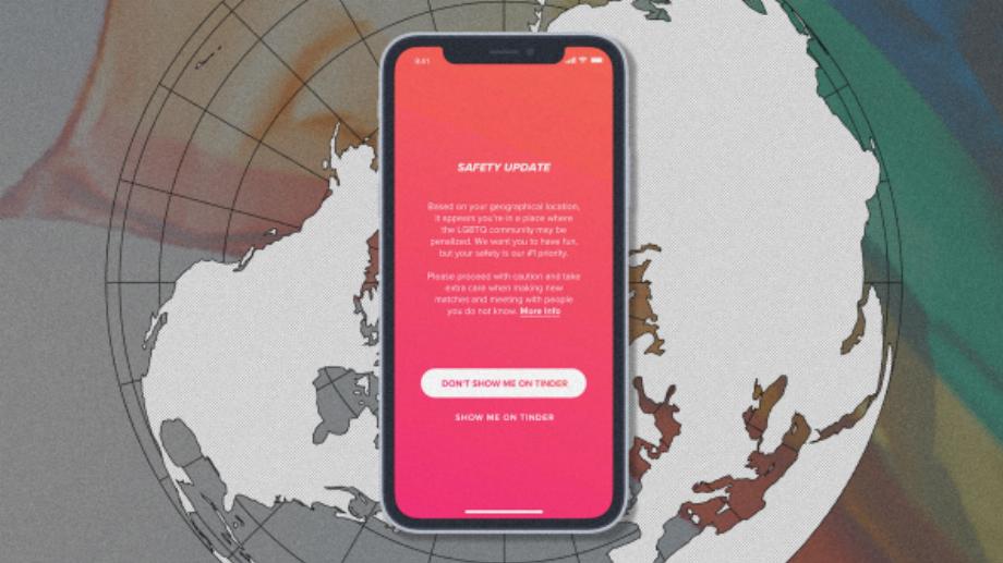 Option d'alerte de voyage Tinder. (photo : ExpokNews)