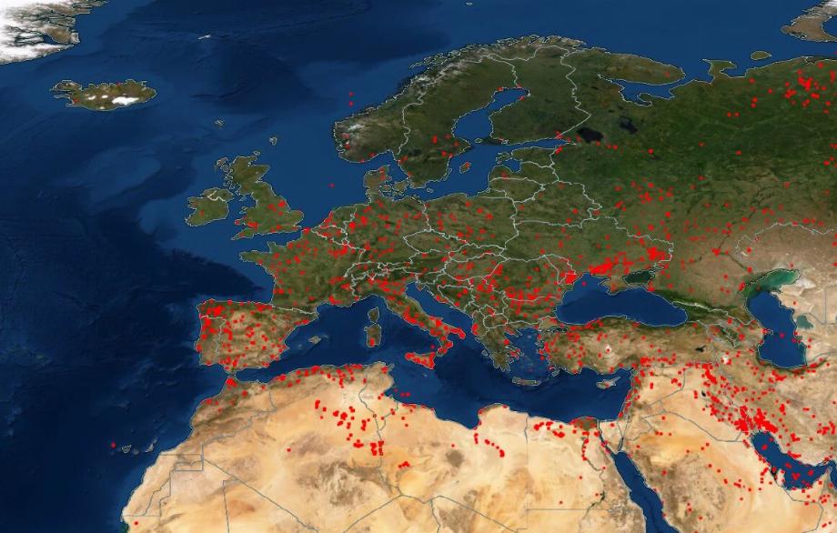 Points de feu dans le monde. (photo : NASA)