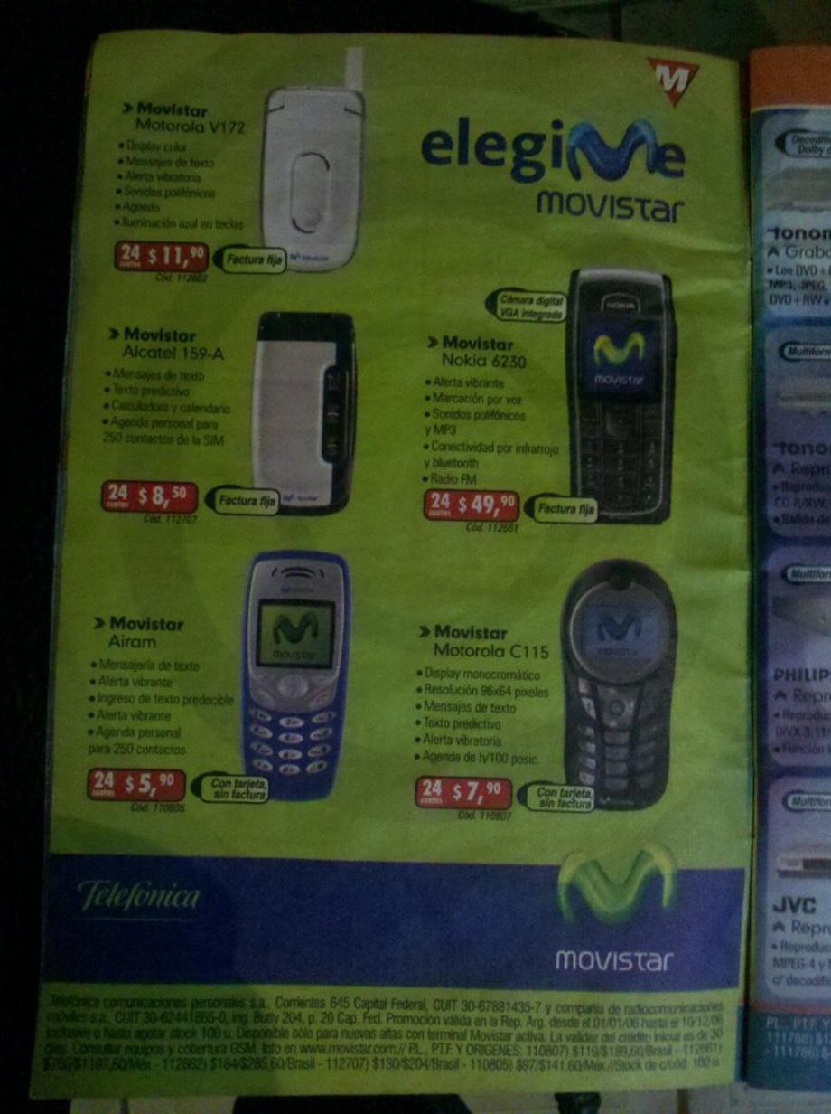 Catalogue des téléphones portables avec son polyphonique 2006 (Twitter)