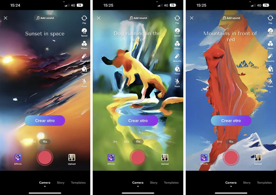 Écran vert TikTok AI. (photo : TikTok)