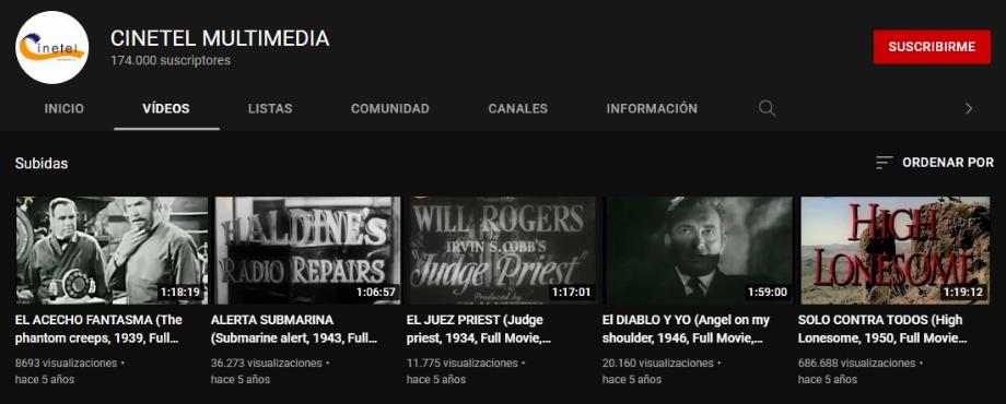 Youtube CINETEL MULTIMEDIA (Capture)