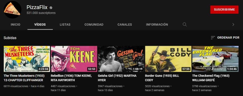 YouTube PizzaFLIX (Capture d'écran)