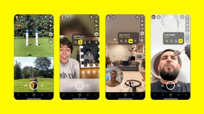 Snapchat lance un appareil photo, vous pouvez donc enregistrer en utilisant les deux objectifs de téléphone portable