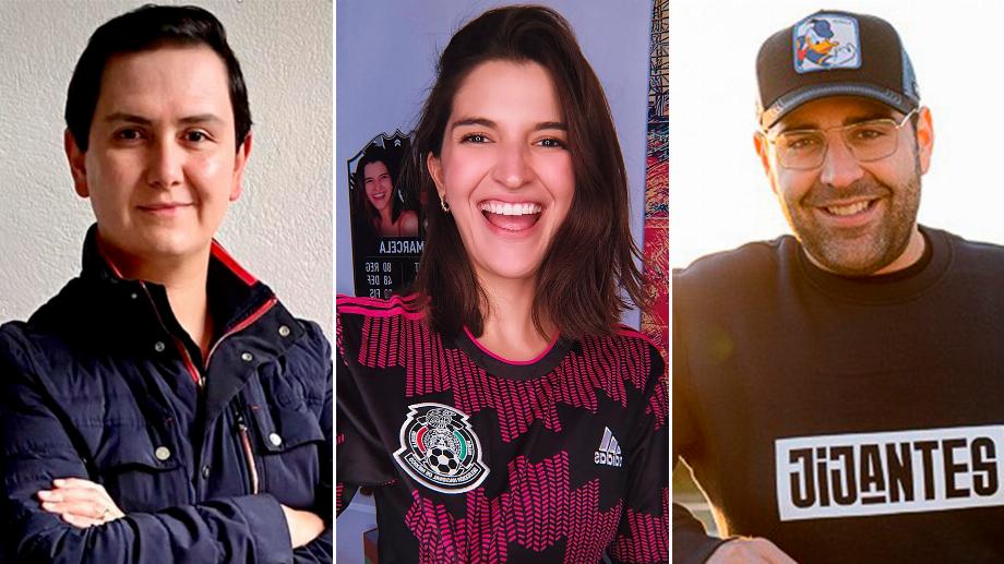 Guillermo Arango, Marcela Figueroa et Gérard Romero. Créateurs de contenu sur Twitch, TikTok et YouTube