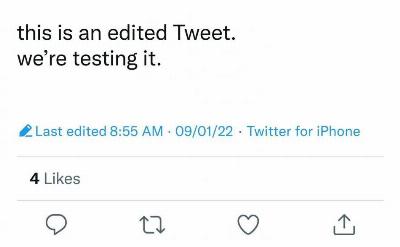 Twitter teste la fonction d'édition des tweets, voici à quoi cela ressemblerait