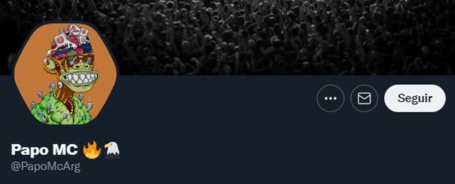 Profil NFT du compte Twitter de Papo MC (Capture)