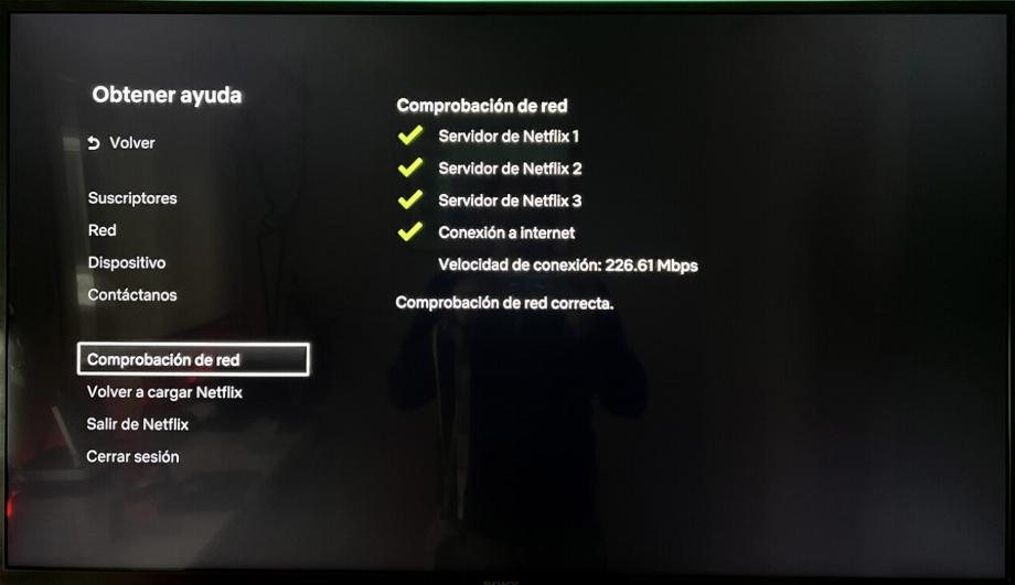 Mesures de vitesse de connexion Netflix. (capture : Xataka Mobile)