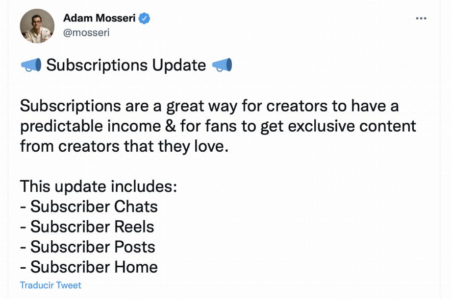Adam Mosséri. (photo : Twitter)