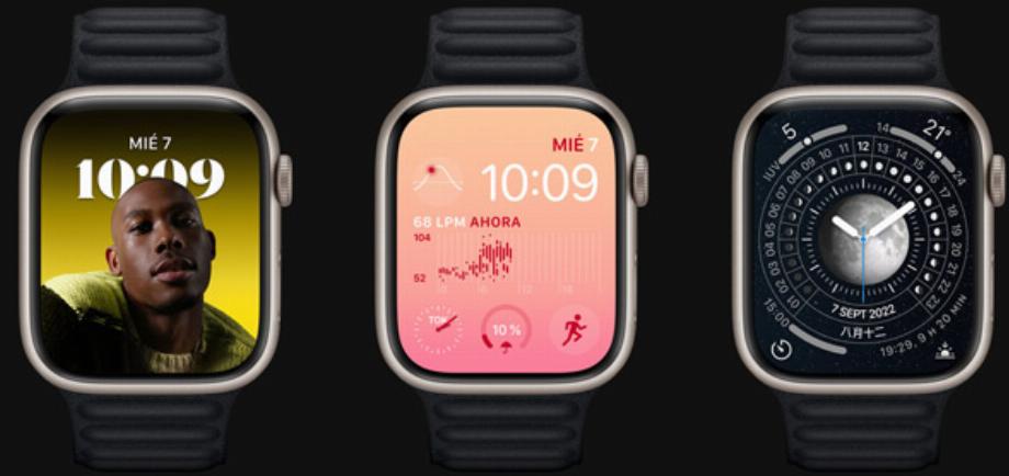 Personnalisation de l'écran sur Apple Watch Series 8 (Apple)