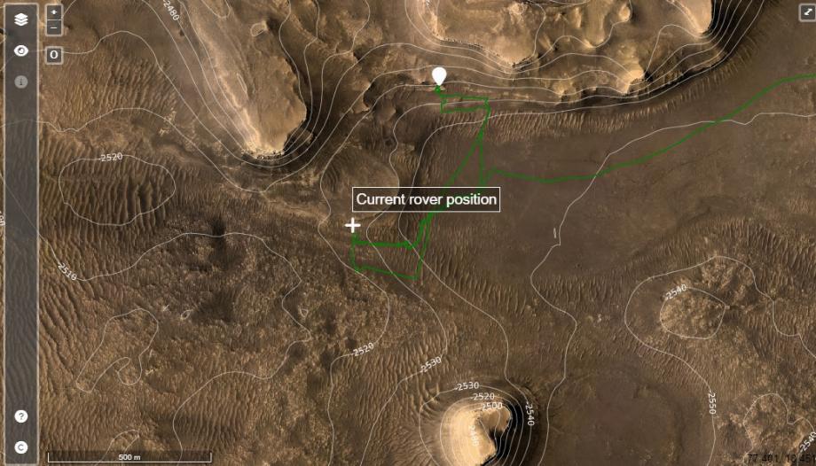 Carte interactive de Mars (Capture d'écran)