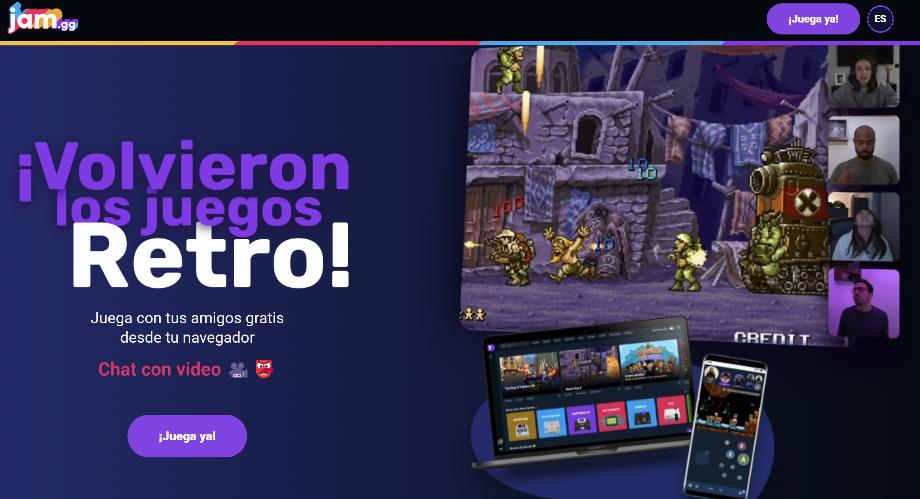 Pages de jeux vidéo rétro pour ordinateurs et téléphones portables.